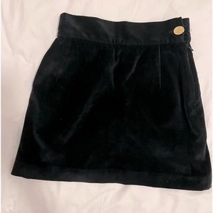 Vivian Westwood Black Velvet Mini Skirt. X small- Small waist.